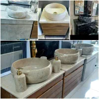 روشویی سرامیکی مدرن کابینتی دیواری