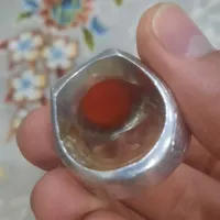 انگشتری عقیق یمن قلمکاری