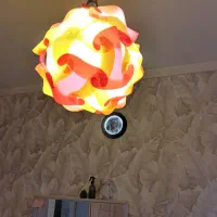 لوستر چراغ خواب نور خورشیدی|لوستر و چراغ آویز|همدان, |دیوار