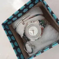 ساعت مچی زنانه برند FENCCI ست دستبند و انگشتر میخی