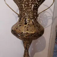 میوه خوری پایه دار و گلدان برنز