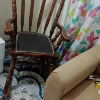 صندلی راحتی چوبی (تاب تابی)|صندلی و نیمکت|اهواز, باغ شیخ|دیوار