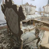 مبل سلطنتی ۷نفره کامل چوب|مبلمان خانگی و میز عسلی|اصفهان, شفق|دیوار