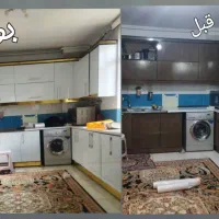 نصب برچسب کابینت آشپزخانه