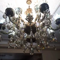 لوستر برنجی ۱۶ شاخه مجلسی شیک|لوستر و چراغ آویز|تهران, مشیریه|دیوار