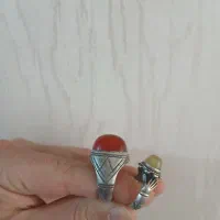 انگشتر نقره ری احمد عقیق یمن اصلی ودست دلبر