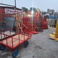 (گاری طبق دار)چهار چرخ دستی کاسبی طبق تبق چوبی دار