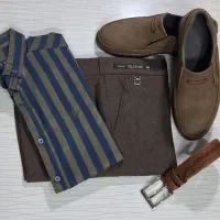 هدیه روز پدر ست  پیراهن شلوار کفش کمربند
