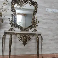 آینه و شمعدان برنز