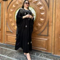 مانتو عبایی شیک مخمل آکبند نونو