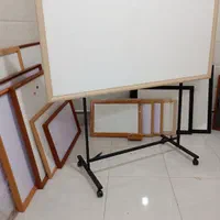 وایت برد مغناطیسی 150* 110 با قاب چوبی لاکچری