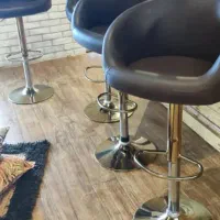 صندلی زین اسبی چرخدار پشت کانتر