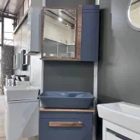 کابین و سنگ روشویی طوسی