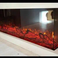 شومینه برقی همراه با باکس
