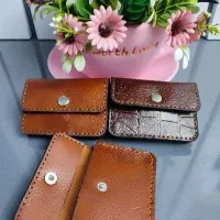 جاکارتی دستدوز با چرم طبیعی گاوی مدل تاشو