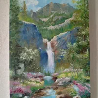 نقاشی طبیعت روی بوم