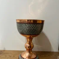 سنگاب مس و خاتم هنری ارتفاع ۲۴ سانت