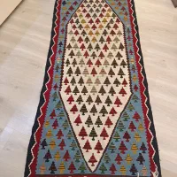 گلیم دست بافت عشایر/ پادری جورابی فانتزی