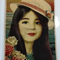 قالیچه ماشینی فانتزی عکس دختر ابعاد ۶۰×۹۰