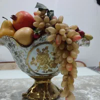 ظرف میوه چینی با میوه مصنوعی|ظروف سرو و پذیرایی|تهران, فلاح|دیوار
