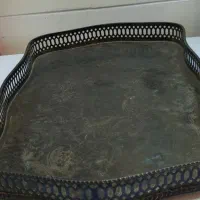 سینی انگلیس شفیلد سیلور قدیمی ۳۰ در ۲۰ سانت