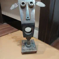 مجسمه فلزی گاو فانتزی دست ساز