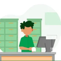 صندوق دار فروشگاه پروتئینی