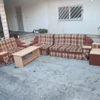 ست مبل راحتی 7 نفره+ میز جلو مبلی سالم و تمیز