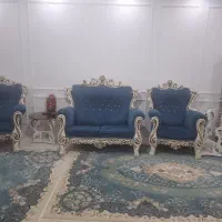 مبلمان۷نفره همراه با ساعت و آینه و کنسول|مبلمان خانگی و میز عسلی|سنندج, |دیوار