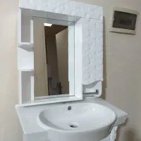 روشویی کابینتی آینه باکس بلند pvc|لوازم سرویس بهداشتی|تهران, هلال احمر|دیوار