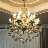 لوستر تمام برنز سالم|لوستر و چراغ آویز|قم, هنرستان|دیوار