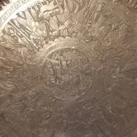 سینی قلم زنی اصفهان رجبعلی حافظ پرست|کلکسیون اشیاء عتیقه|تهران, جمال‌زاده|دیوار