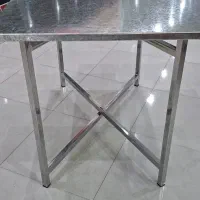 میز فلزی گالوانیزه مستطیل تاشو