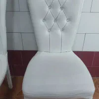 صندلی روکش چرم پایه فلزی