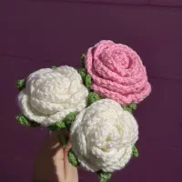 گل رز بافتنی|صنایع دستی و سایر لوازم تزئینی|رشت, معلم|دیوار