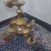 لوستر جنس برنز روکش آب طلا|لوستر و چراغ آویز|اندیمشک, |دیوار