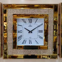 ساعت آینه ای مربع سه تیکه|ساعت دیواری و تزئینی|خرمآباد, |دیوار