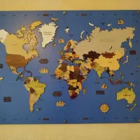 تابلو اطلس جهان نما برجسته ۹۰×۱۲۰