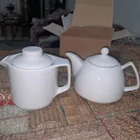 دو عدد قوری چینی هتلی مناسب چای دمنوش قهوه