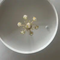 لوستر شش شاخه شیشه ای|لوستر و چراغ آویز|قم, شاه سید علی|دیوار