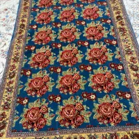 فروش یک تخته فرش ابریشم فیروزه ایی