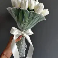 دسته گل عروس لاله رز