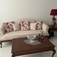 نیم ست مبل برژه همراه میز وسط دو‌عدد تکی|مبلمان خانگی و میز عسلی|کرج, فاز ۴ مهرشهر|دیوار