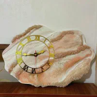 ساعت رزینی طرح روسی لوکس طلایی، گلبهی و سفید|ساعت دیواری و تزئینی|کرج, گوهردشت|دیوار