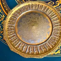 سینی برنجی قلم کاری شده