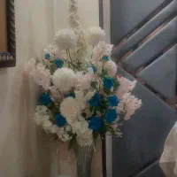 گلدان و گل مصنوعی خارجی