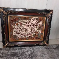 ساعت بدنه چوب وتابلو فرش|ساعت دیواری و تزئینی|محمدشهر, شهرک پیام (مهرالبرز)|دیوار