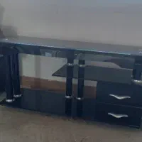 بوفه استخوانی و میز تلوزیون شیشه خم دودی|بوفه، ویترین، کنسول|سراب, |دیوار