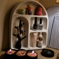 شلف میز آرایشی (استند لوازم آرایش)سنگ مصنوعی