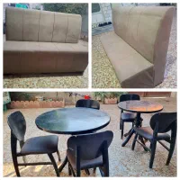 فروش فوری مبل و میزوصندلی چوبی برای کافه و رستوران